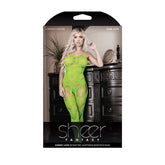 Cosmic Love Strappy Geometry - Neon Green Allure Hosiery